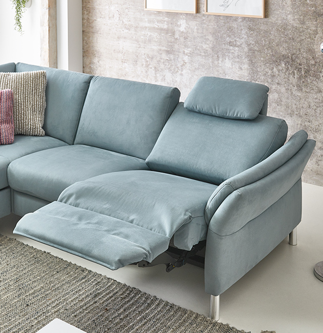 Sofa verstellbare Rückenlehne hellblau